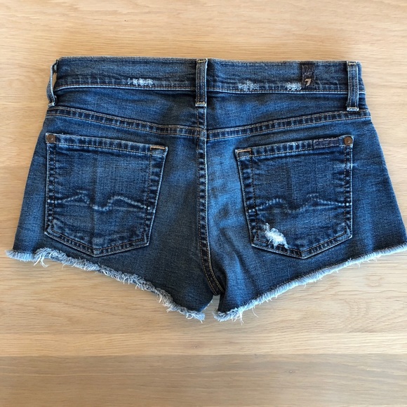7 for all Mankind Denim Cut Off Shorts - Picture 2 of 3